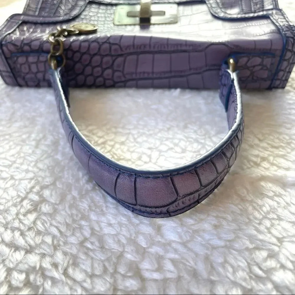 The Emily Bag Crocodile Print Purple Handbag Spring Summer - Picture 3 of 14